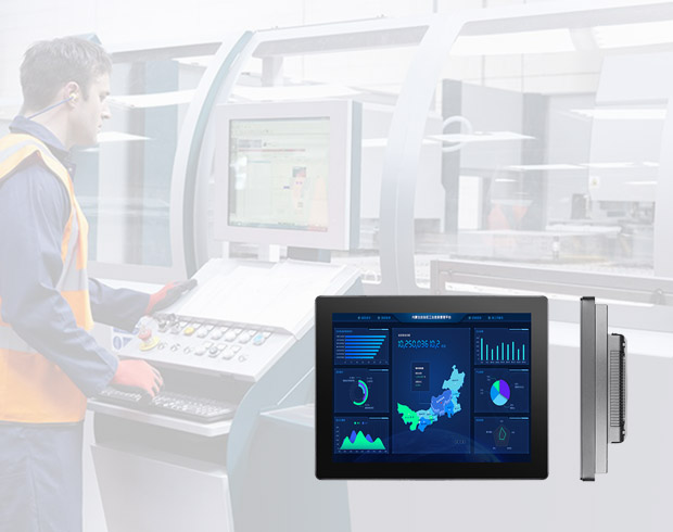 Touchthink 12.0 Inch Industrial Panel Monitor eingebettet in industrielle Elektroautomatisierungsschrank 
