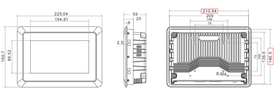  QD070-M6 dimensions
