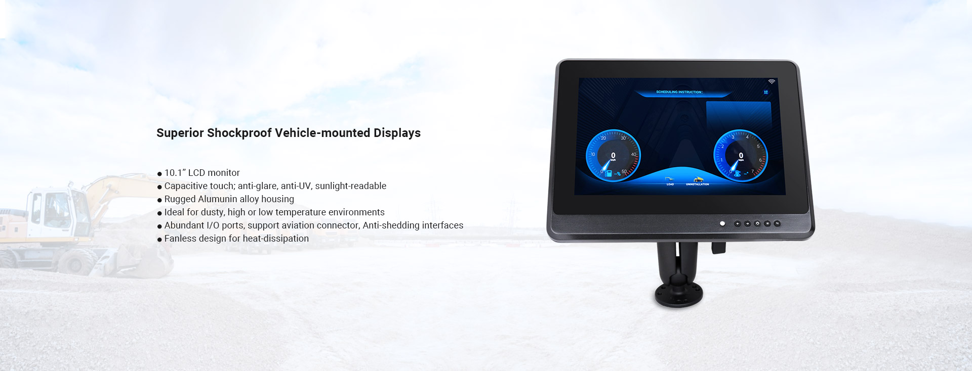  Pantalla TouchThink Bus LCD Display Superior Shock a prueba de choques con el vehículo 